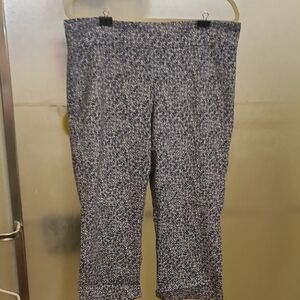 Ruby Rd. Navy and White Patterned Pants